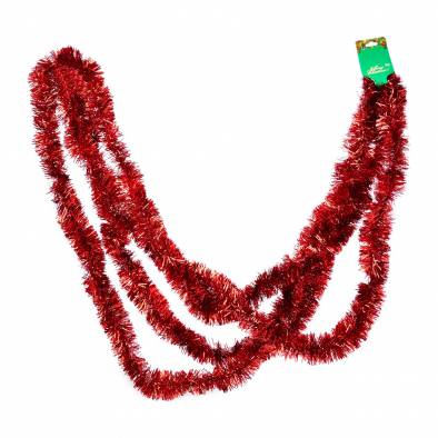 5cm Shiny Tinsel (Red)