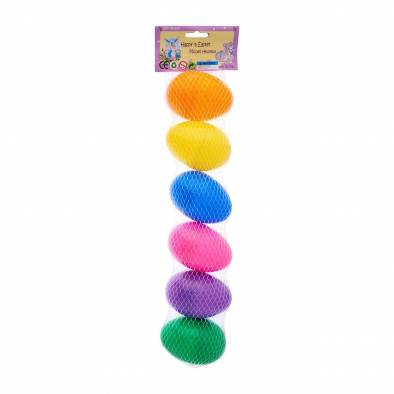 6cm x 9cm Easter Eggs (Assorted Colors) (6pcs)