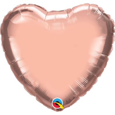 Metallic Foil Heart Balloon Q57045 (Rose Gold)