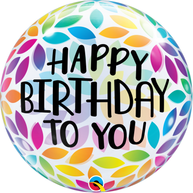 22inch Happy Birthday Q57631 Deco Bubble Balloon