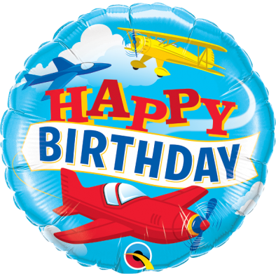 Birthday Airplane Q57796 Foil Balloon