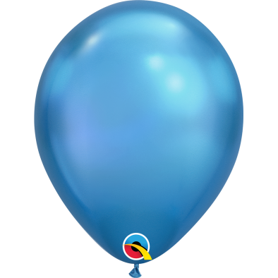 11" Q58272 Round Latex Balloons (Chrome Blue) (5pcs)