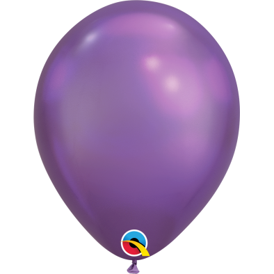 11" Q58274 Round Latex Balloons (Chrome Purple) (5pcs)