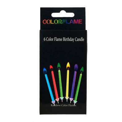 6 Color Flame Birthday Candle (6pcs)
