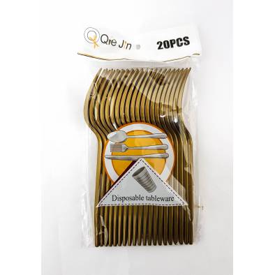 6.5inch Gold Plastic Fork (20pcs)