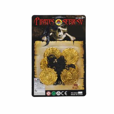 Gold Pirates Necklace 6622 (6pcs)