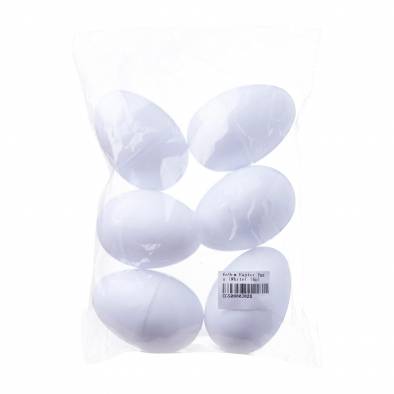 6cm x 9cm Easter Eggs (White) (6pcs)