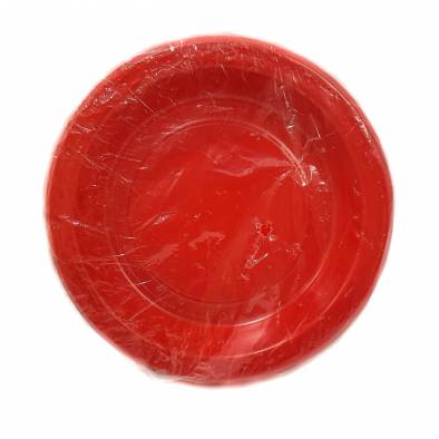 6" Plastic Plates (Red) (50pcs)