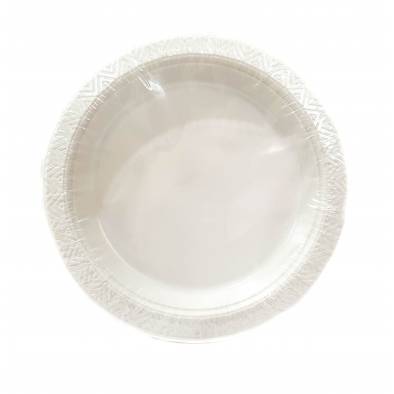 6" Plastic Plates (White) (50pcs)