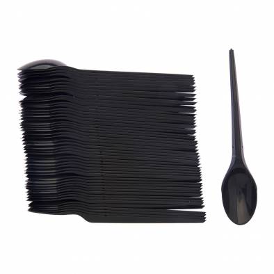 Plastic Spoon (Black)