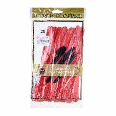 Solid Colour Plastic Knife (Red)