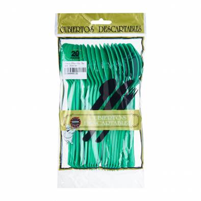 Solid Colour Plastic Spoon (Green)