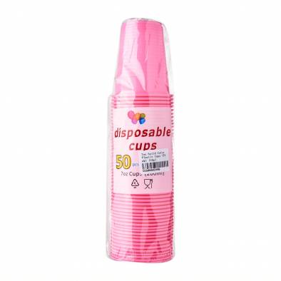 Solid Color Plastic Cups (Pink)