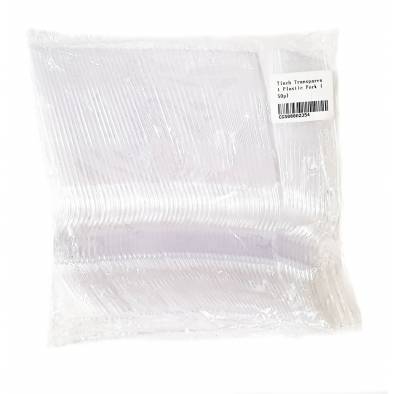 7" Transparent Plastic Fork (50pcs)
