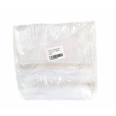 7" Transparent Plastic Spoon (50pcs)
