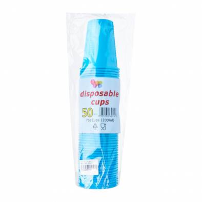 Solid Color Plastic Cups (Baby Blue)