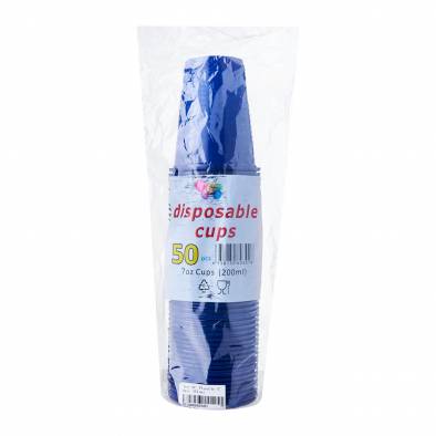 Solid Color Plastic Cups (Blue)