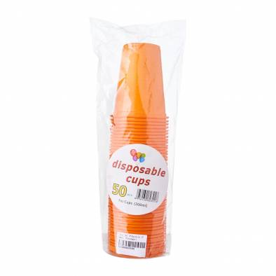 Solid Color Plastic Cups (Orange)