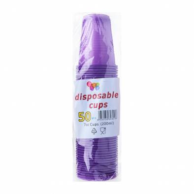 Solid Color Plastic Cups (Purple)