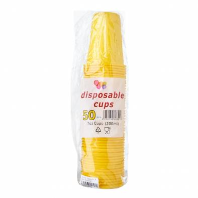 Solid Color Plastic Cups (Yellow)