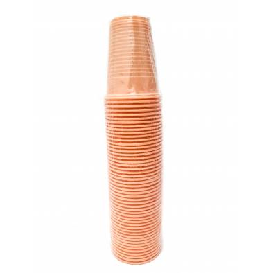 7oz Solid Color Plastic Cups (Peach) (50pcs)