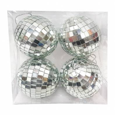 8cm Mirror Balls (4pcs)