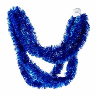 9cm Shiny Tinsel (Blue)