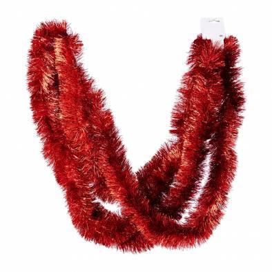 9cm Shiny Tinsel (Red)