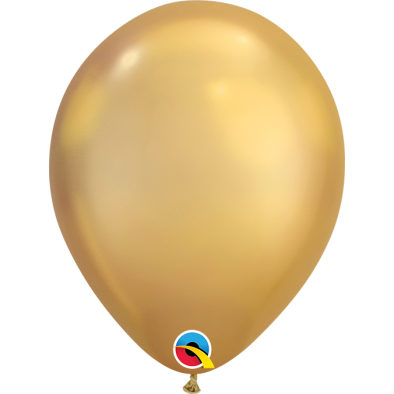 7inch Q85111 Round Latex Balloons (Chrome Gold) (5pcs)