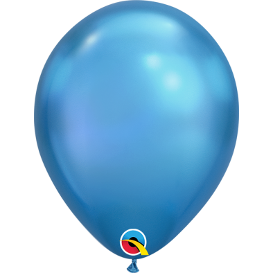 7inch Q85112 Round Latex Balloons (Chrome Blue) (5pcs)