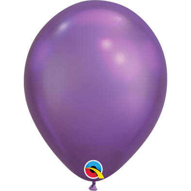 7inch Q85155 Round Latex Balloons (Chrome Purple) (5pcs)