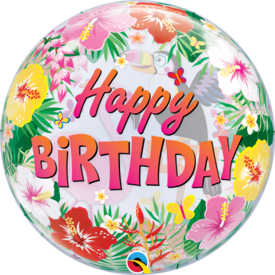 Tropical Birthday Q87740 Bubble Balloon