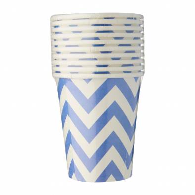 Big Wave Design Paper Cups (Purple)