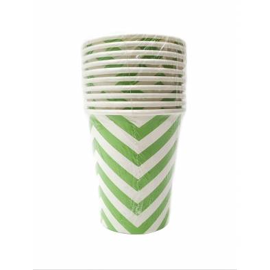 Big Wave Design Paper Cups (Green)
