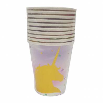 8oz Shiny Unicorn Paper Cups (10pcs)