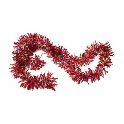 9cm Shiny Hologram Tinsel 18TRC-9 (Red)