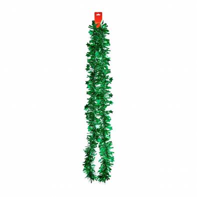 9cm Shiny Star Tinsel (Green)