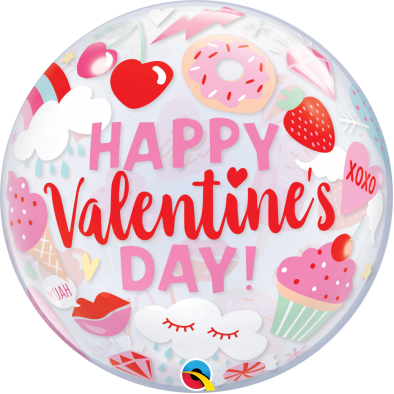 22inch Happy Valentine Q97137 Deco Bubble Balloon
