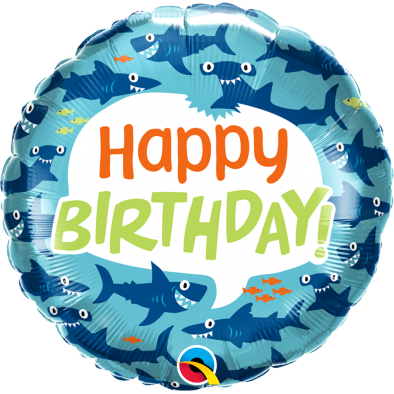 18inch Birthday Shark Q97379 Foil Balloon