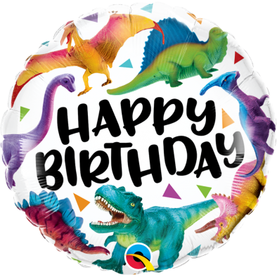 18inch Birthday Dinosaurs Q97382 Foil Balloon