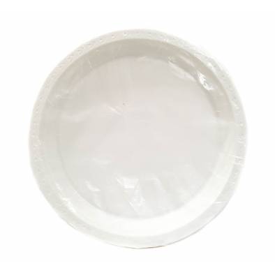 9" Plastic Plates (White) (50pcs)