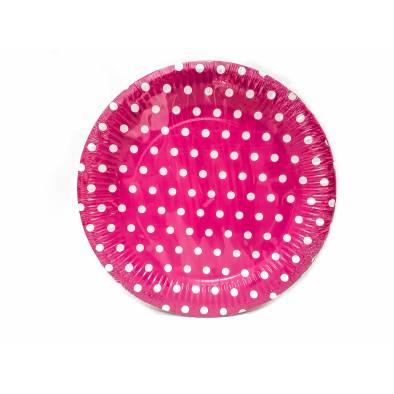 9inch Polka Dots Paper Plates (Hot Pink) (10pcs)