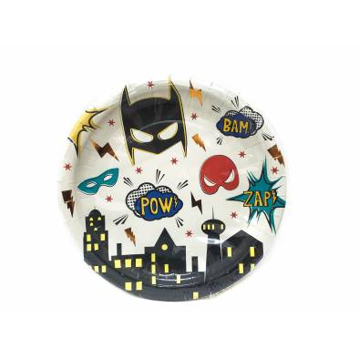 9inch Super Heroes Paper Plates (8pcs)