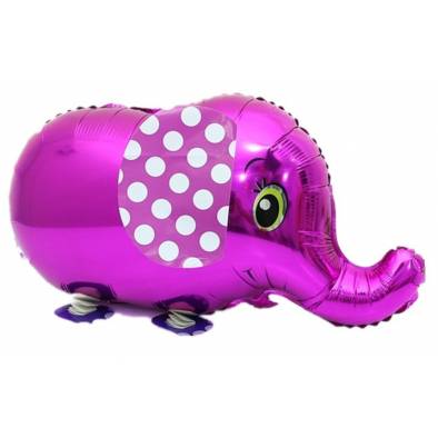 Animal Walking Pet Foil Balloon (Pink Elephant)