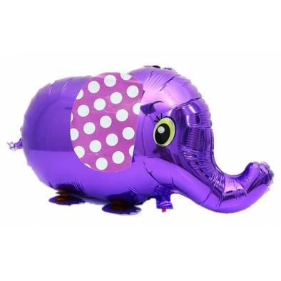 Animal Walking Pet Foil Balloon (Purple Elephant)