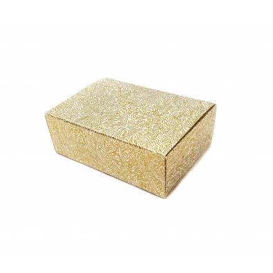 No. B-11 Floral Rectangle Box (Gold) (50pcs)