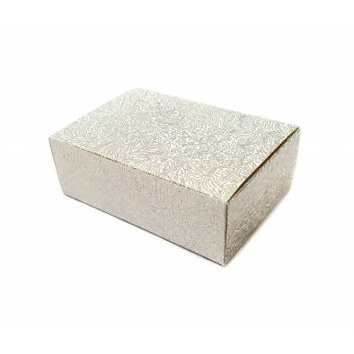 No. B-11 Floral Rectangle Box (Silver) (50pcs)
