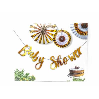 Baby Shower Letter Bunting JQ80279 (Gold)