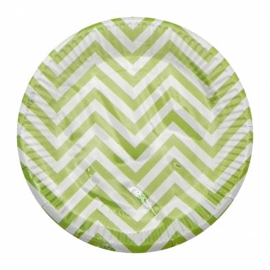 Big Wave Design Paper Plates (Green)