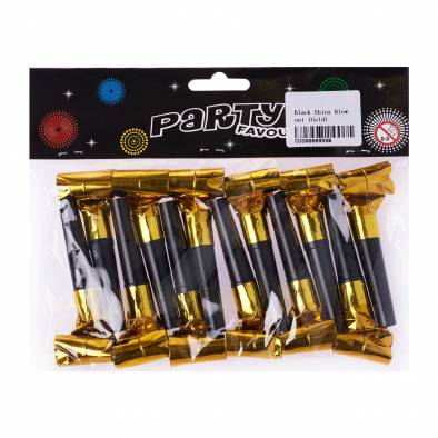 Black Shiny Blowout (Gold) (12pcs)